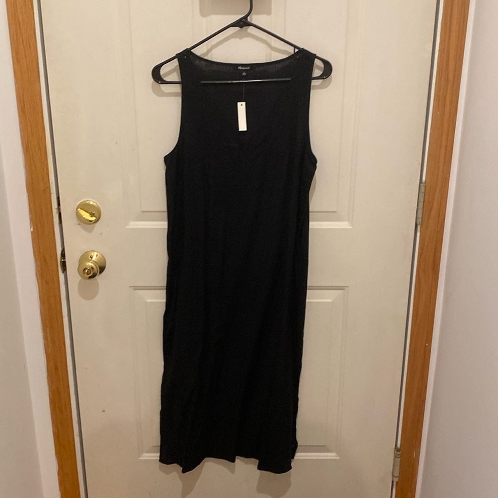 Black Linen Madewell Dress